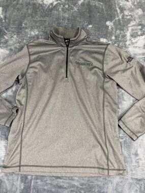 The North Face Mens Gray Crosstree Quarter Zip Pullover Size L